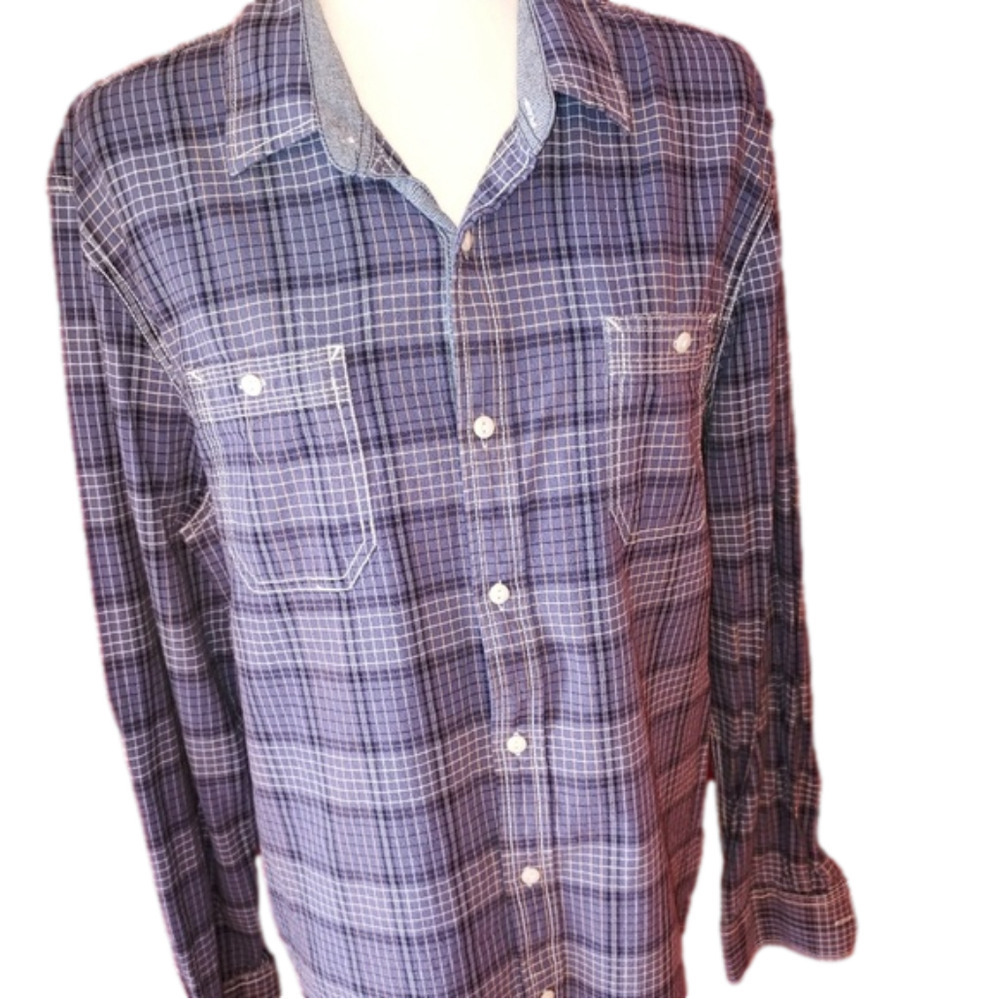 American Rag Plaid Button Shirt L
